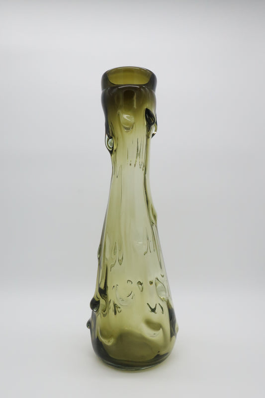 Murano Olive Green Boobie Vase
