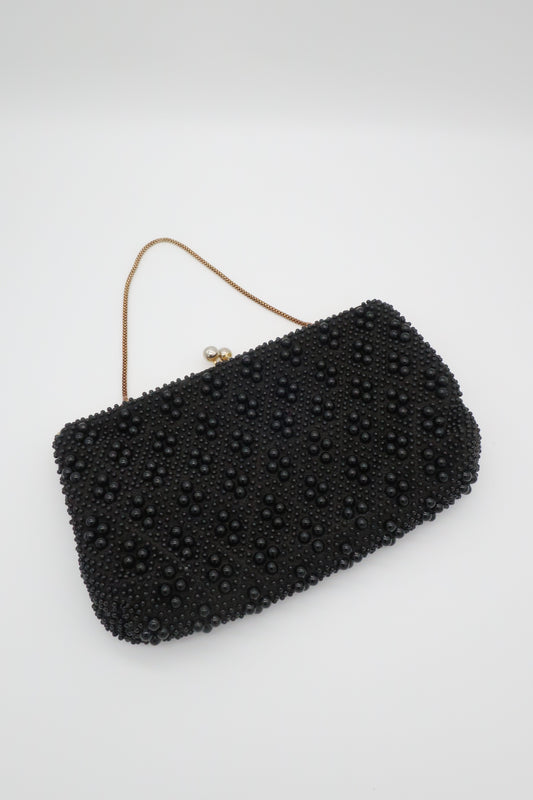 Black Beaded Bag