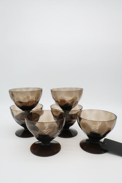 Empoli Brown Glass Coupes