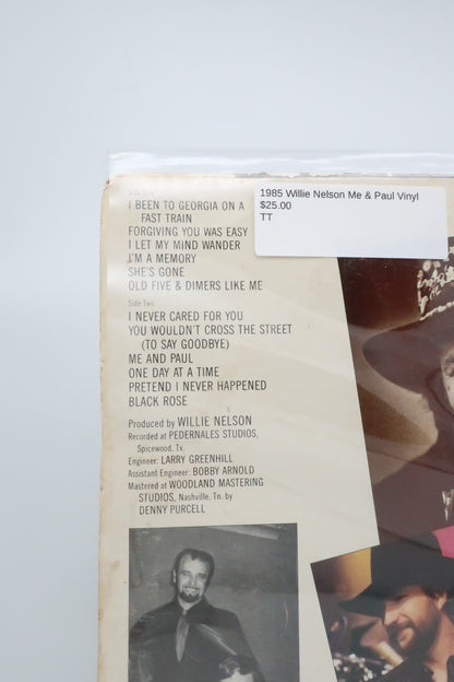 1985 Willie Nelson Me & Paul Vinyl