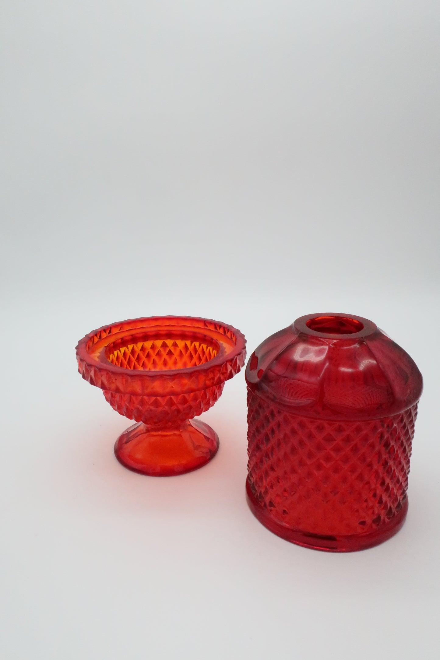 1970’s Viking Ruby Glass Fairy Lamp