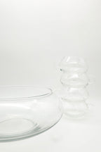 1970s Riekas Crisa Clear Punch Bowl Set