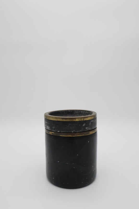 Black Marble & Brass Ashtray
