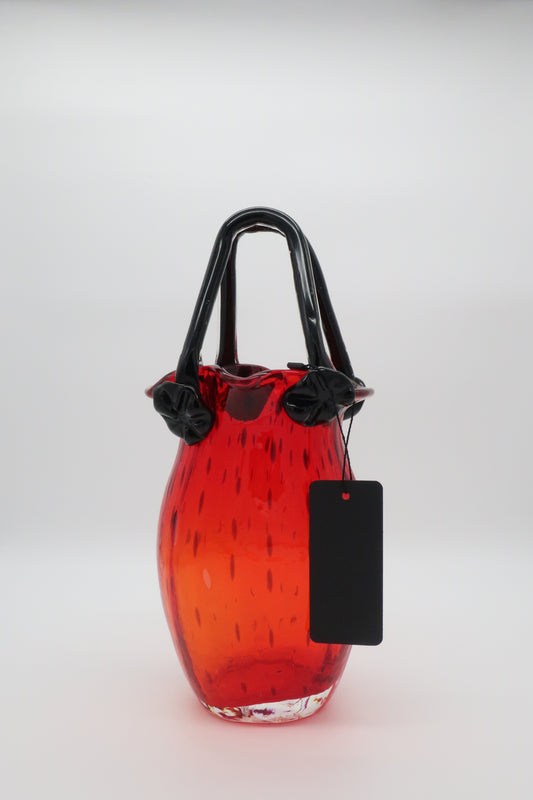 Black & Red Bag Vase