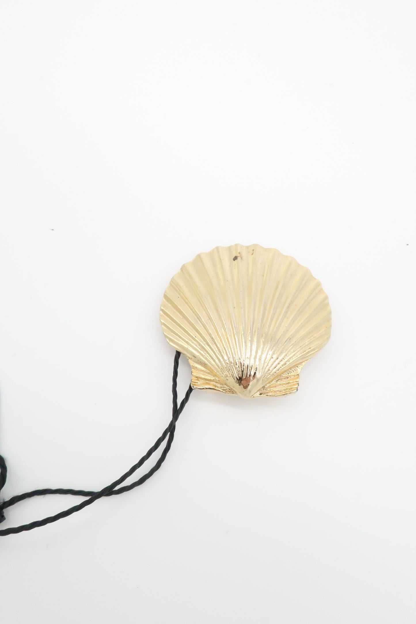 Brass Shell Scarf Clip