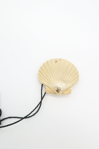 Brass Shell Scarf Clip