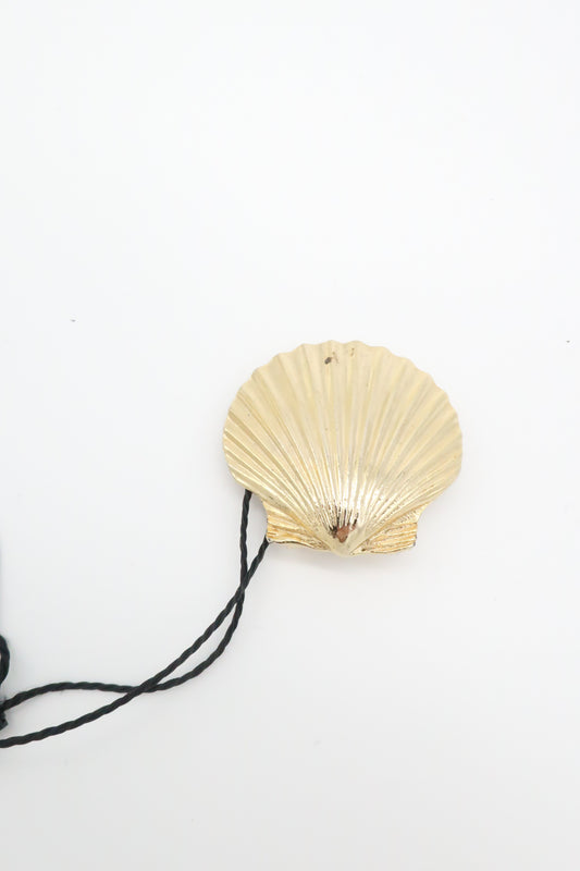 Brass Shell Scarf Clip