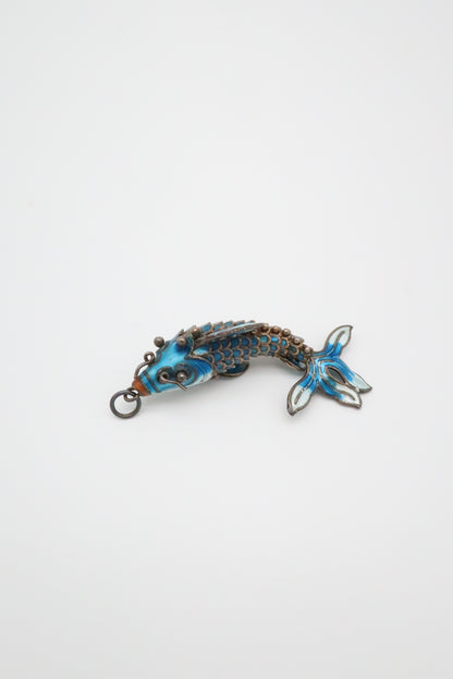 1970's Cloisonne Koi Fish Pendant