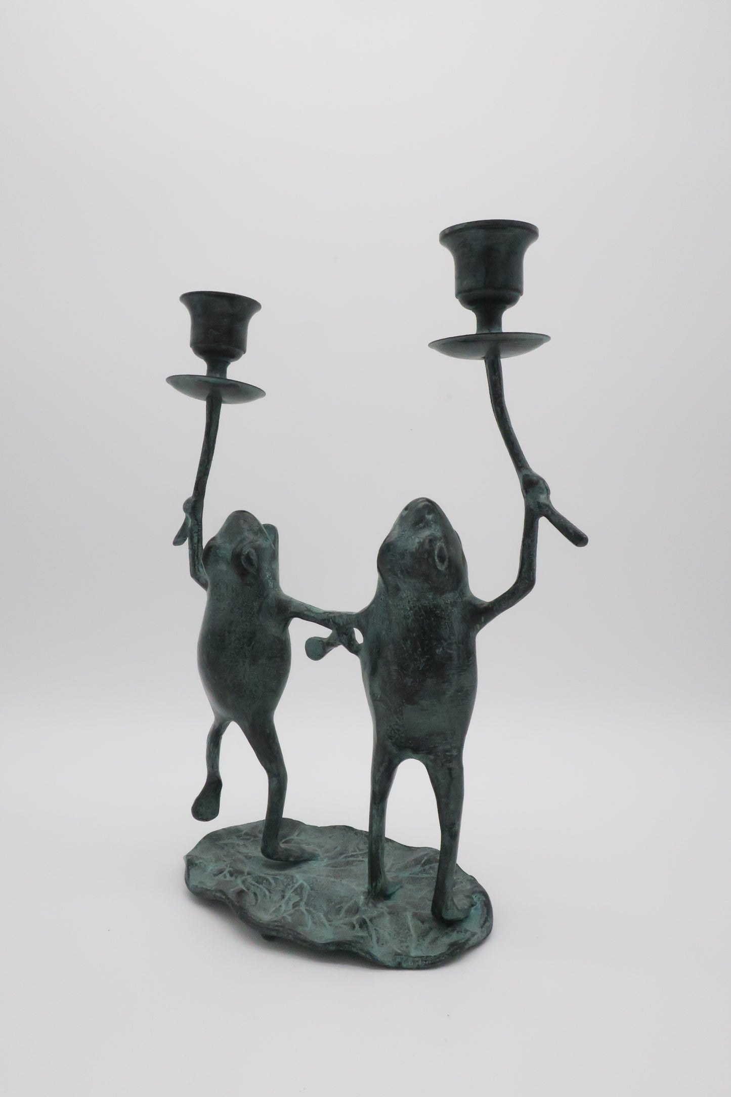 Cast Iron Frog Candle Holder