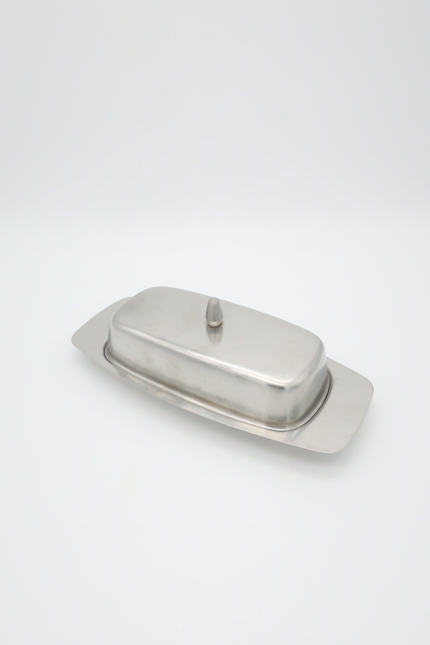 Danish Stainless Lidded Butter Dish