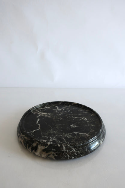 Black & White Marble Round Catch-all