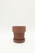 Ribbed Terracotta Planter Pot