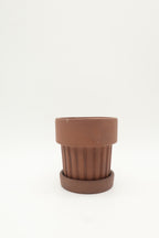 Ribbed Terracotta Planter Pot
