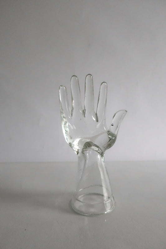 Clear Glass Hand Ring Holder