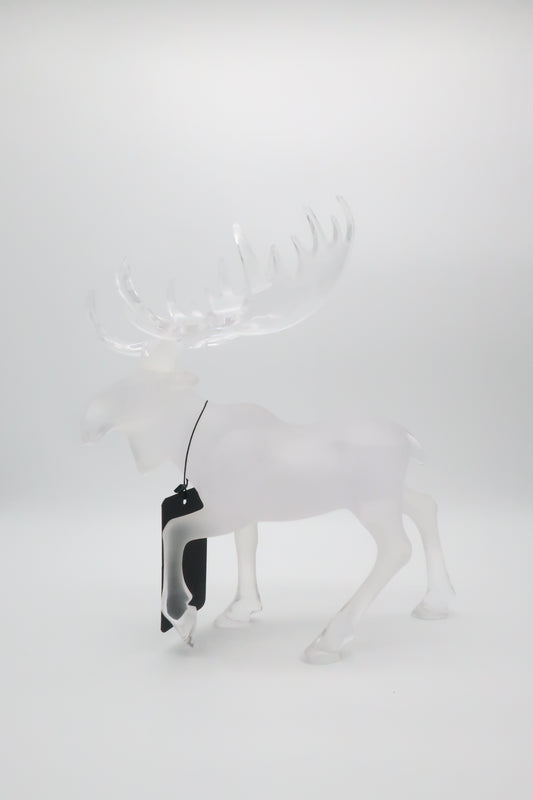 Lucite Frosted Moose