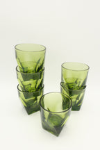 1970's Hazel Atlas Green Whiskey Glasses