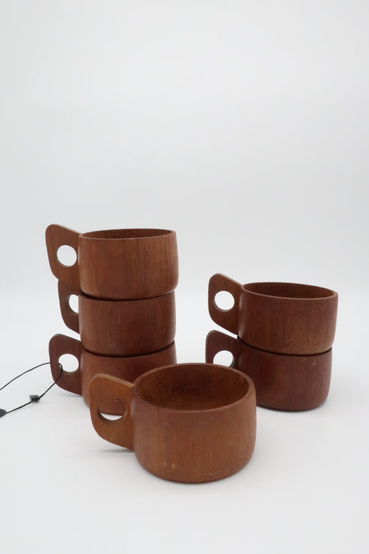 1970's Schott & Gen Mainz Teak Cup Holders