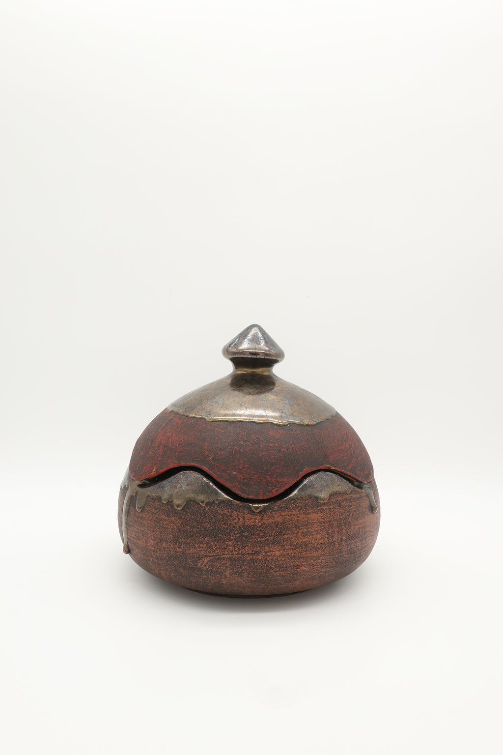Lidded Glazed Terracotta Catch-all