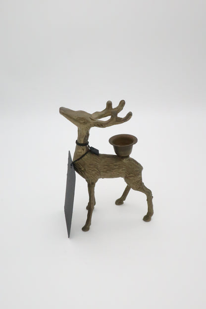 Brass Deer Candle Holder
