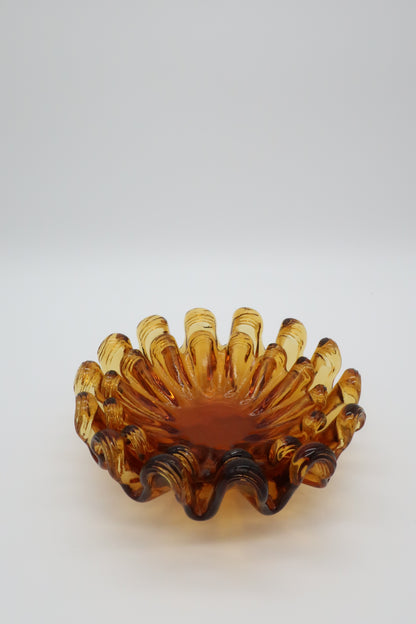 Murano Amber Stacking Ashtrays
