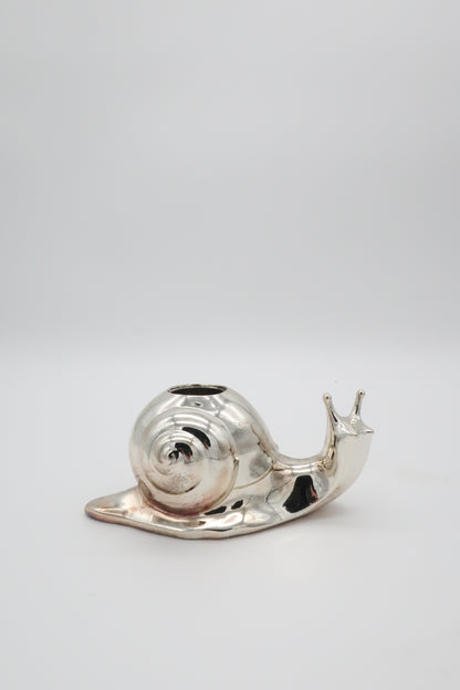 MCM Silver Plated Snail Candle Holder
