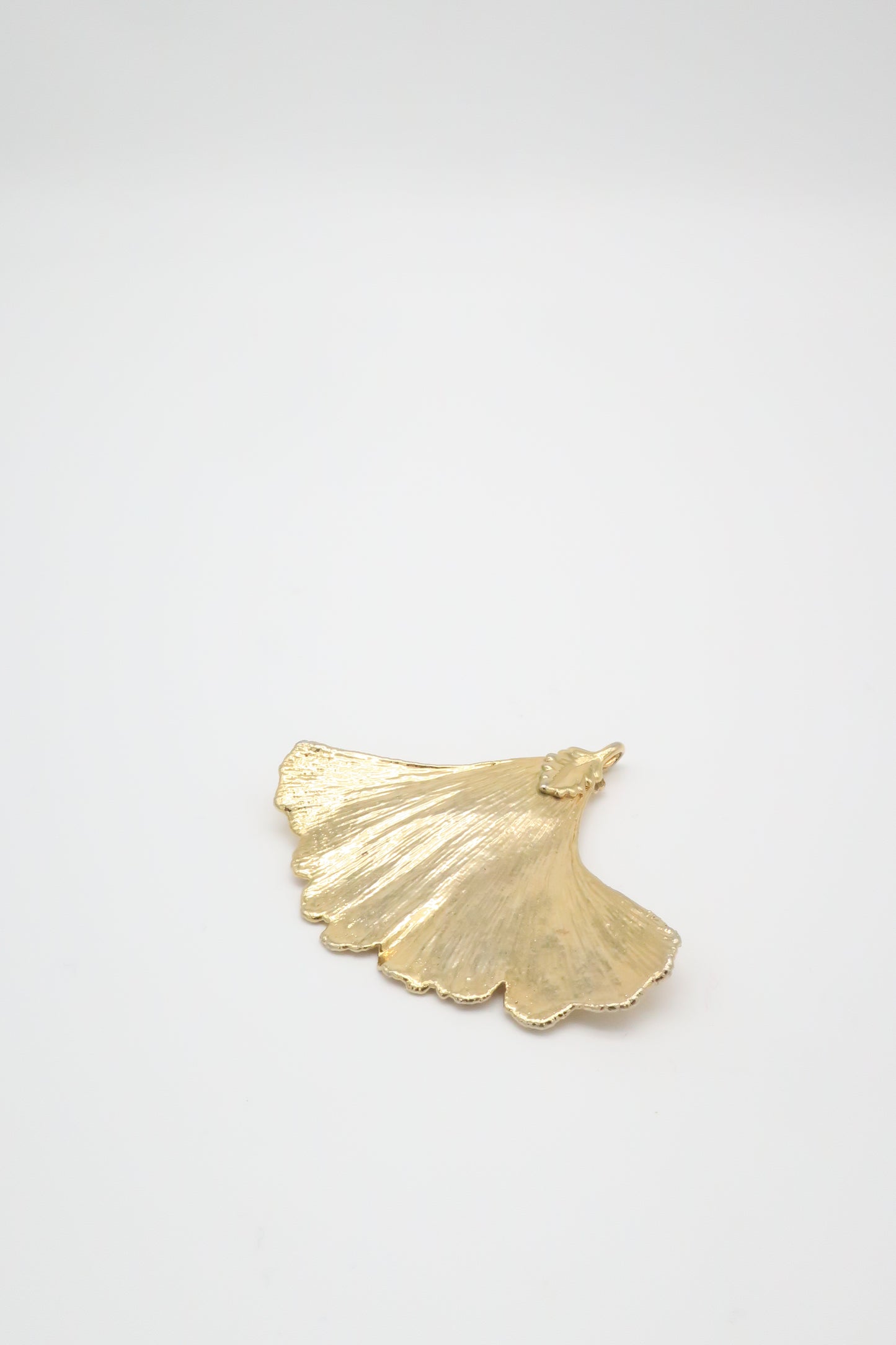 Brass Ginkgo Pendant