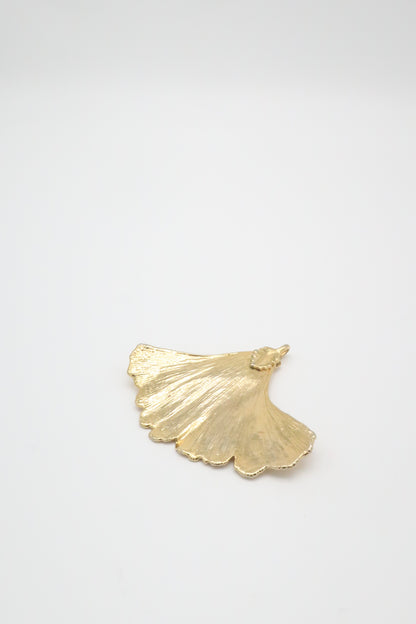 Brass Ginkgo Pendant