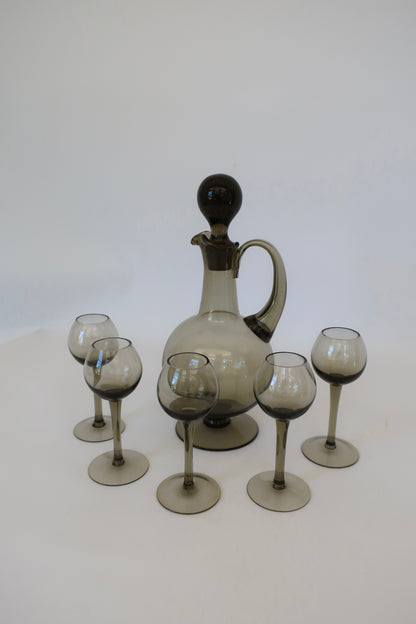 Smokey Brown Decanter Set