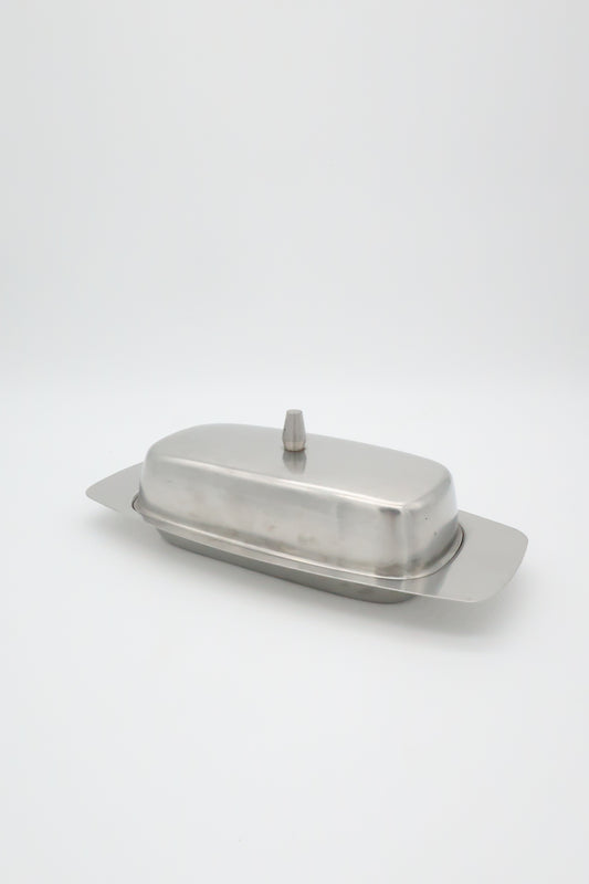 Danish Stainless Lidded Butter Dish
