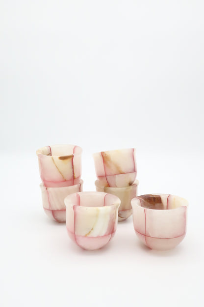 Pink Onyx Shot Glasses