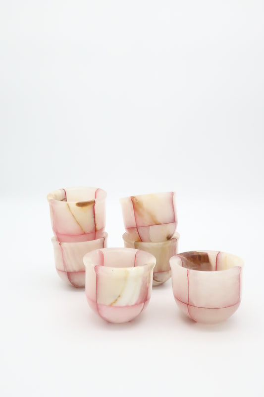 Pink Onyx Shot Glasses