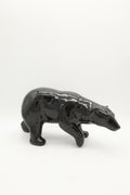 Ceramic Black Polar Bear Sculpture