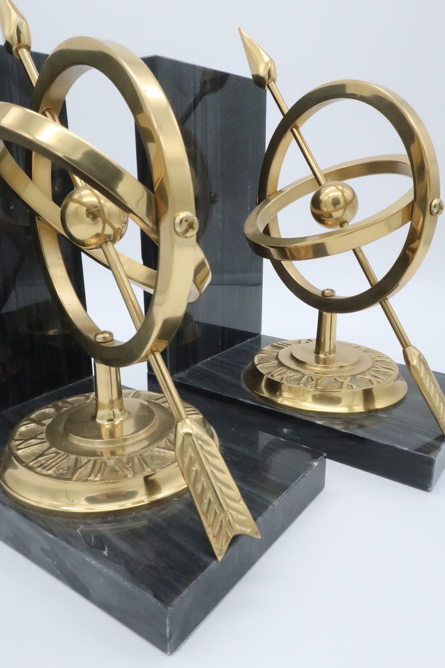 Marble Armillary Sphere bookends