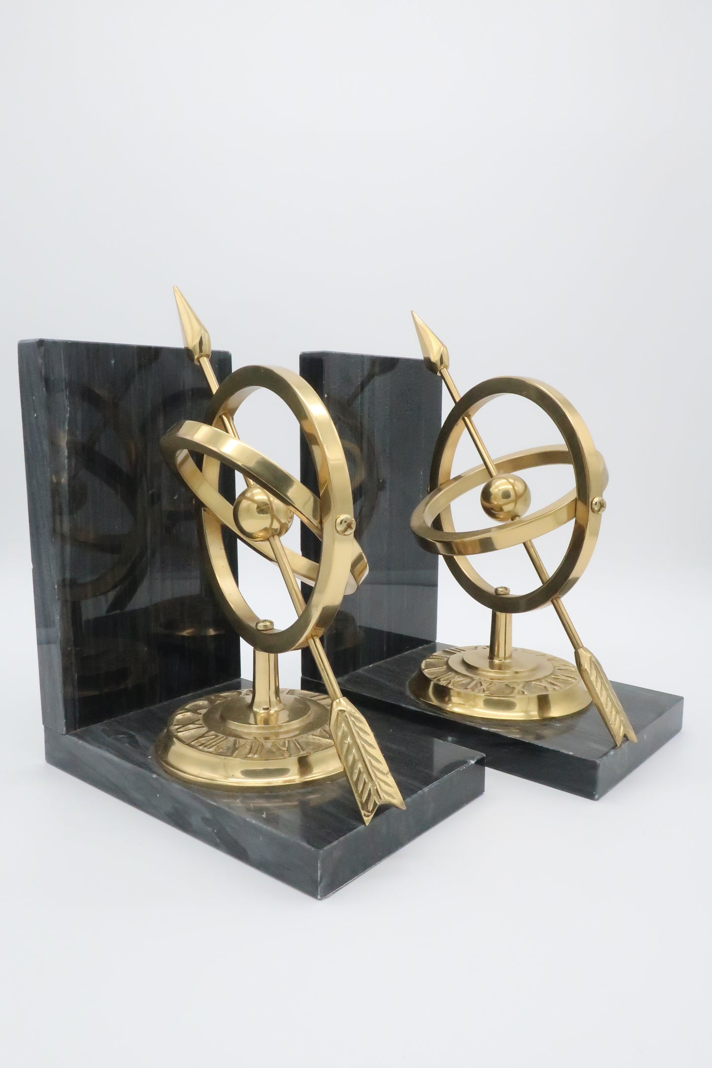 Marble Armillary Sphere bookends