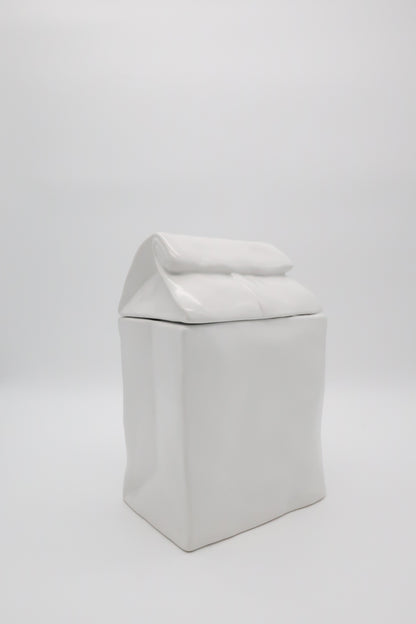 Ceramic “Paper” Bag Canister