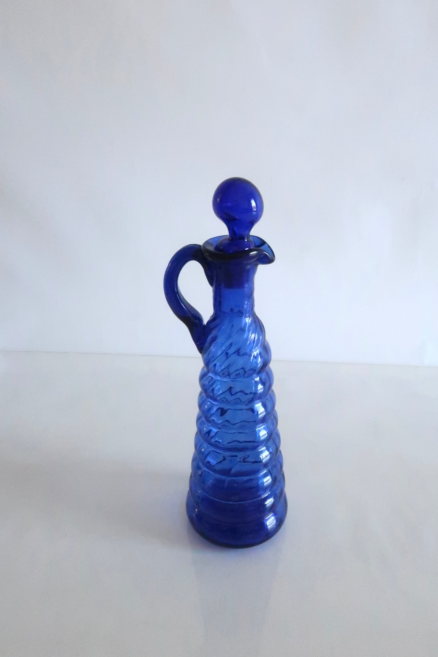 Cobalt Blue Lidded Pitcher Decanter