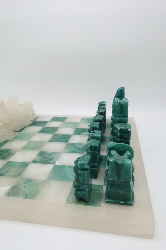 Sea Foam Green Onyx Chess Set