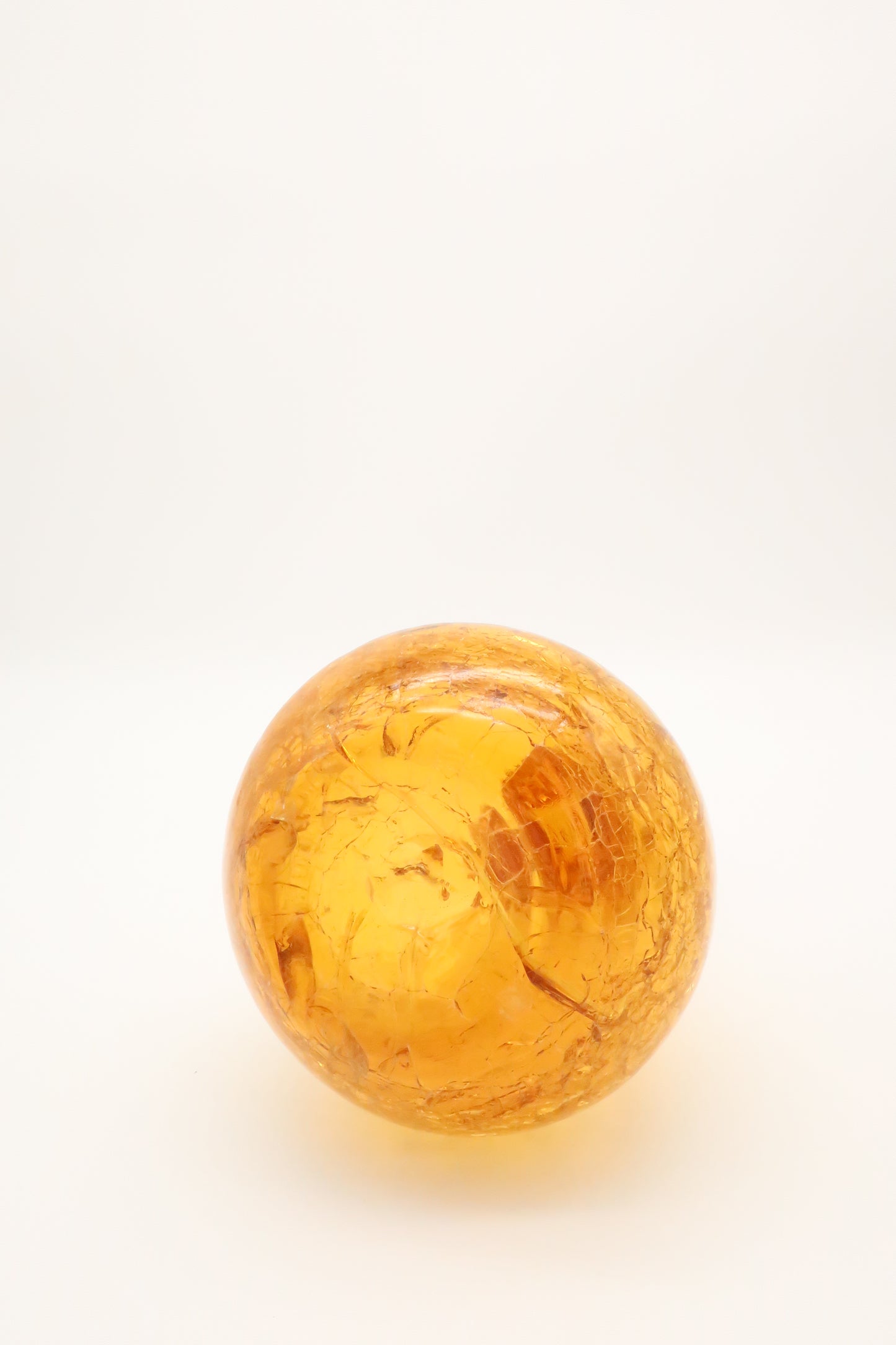 Rainbow Amber Crackle Genie Decanter