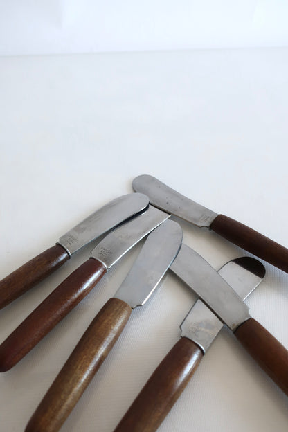 Stainless Steel & Teak Cheese Knives