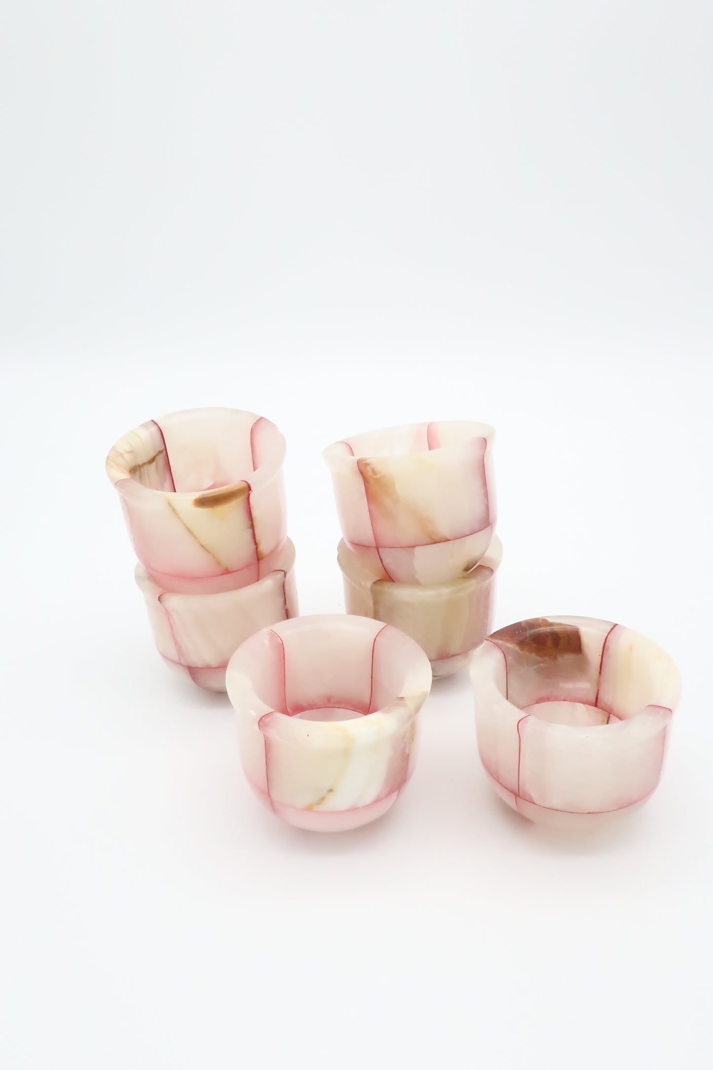 Pink Onyx Shot Glasses
