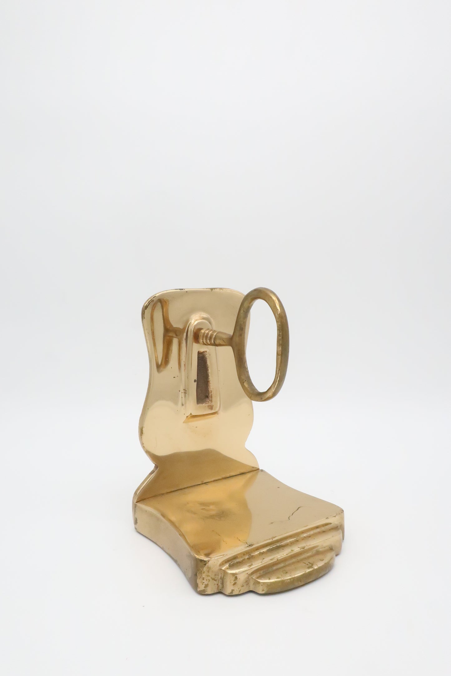 Brass Lock & Key Bookend