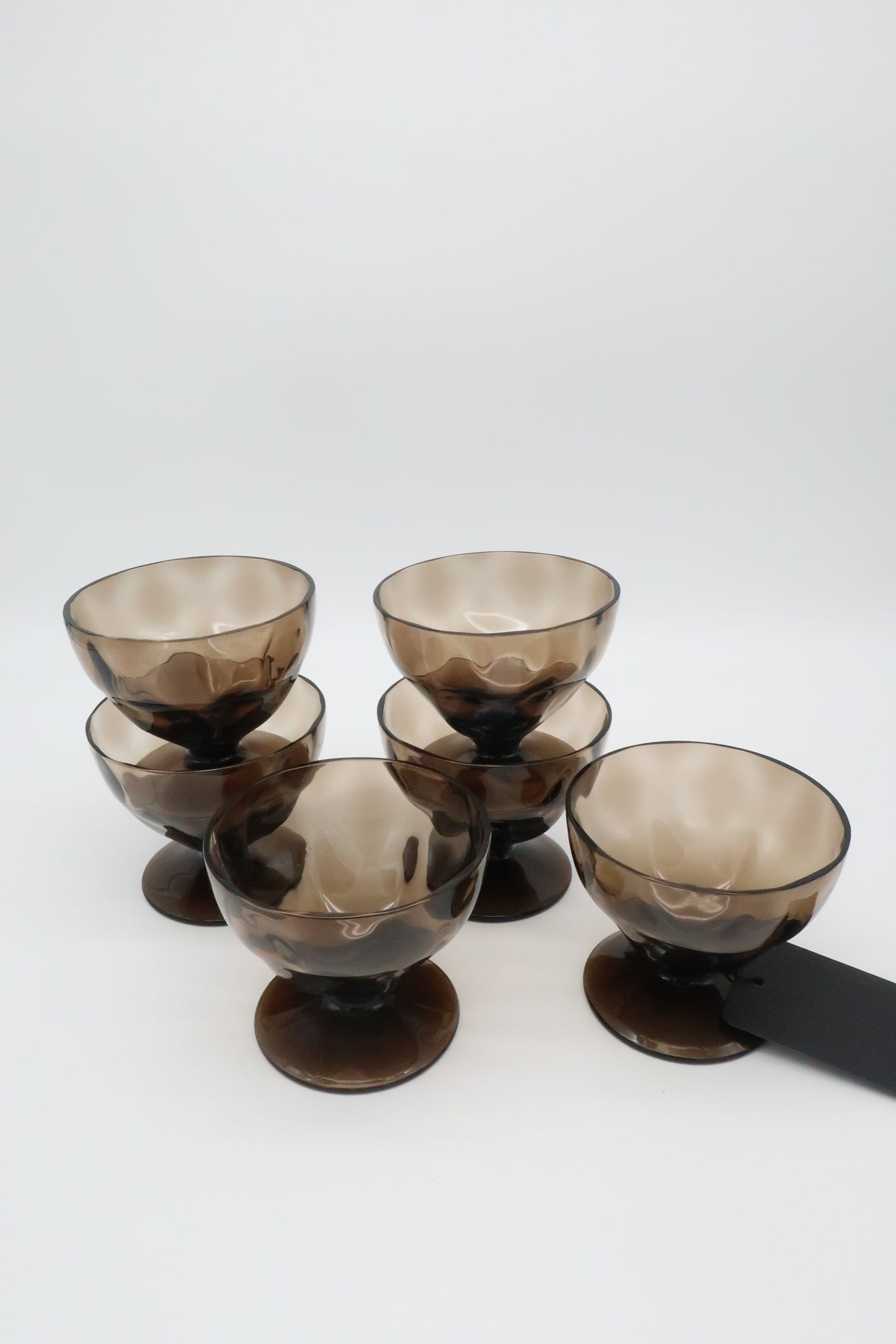 Empoli Brown Glass Coupes