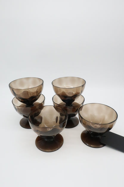 Empoli Brown Glass Coupes