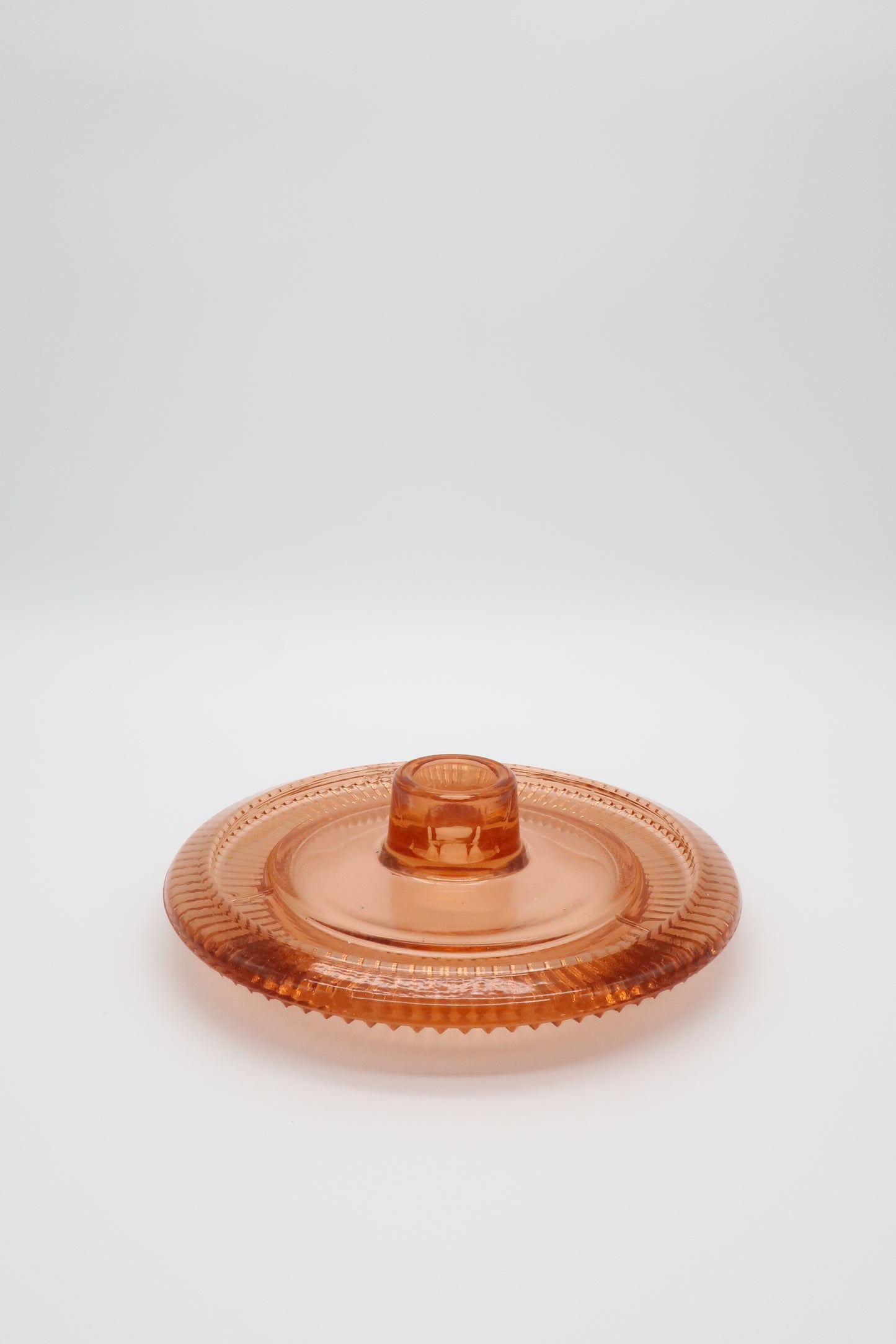Pink Ribbed Candle Holder