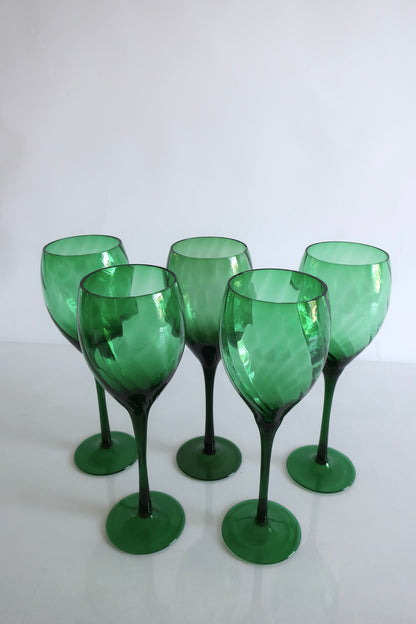 Green Wine Glasses