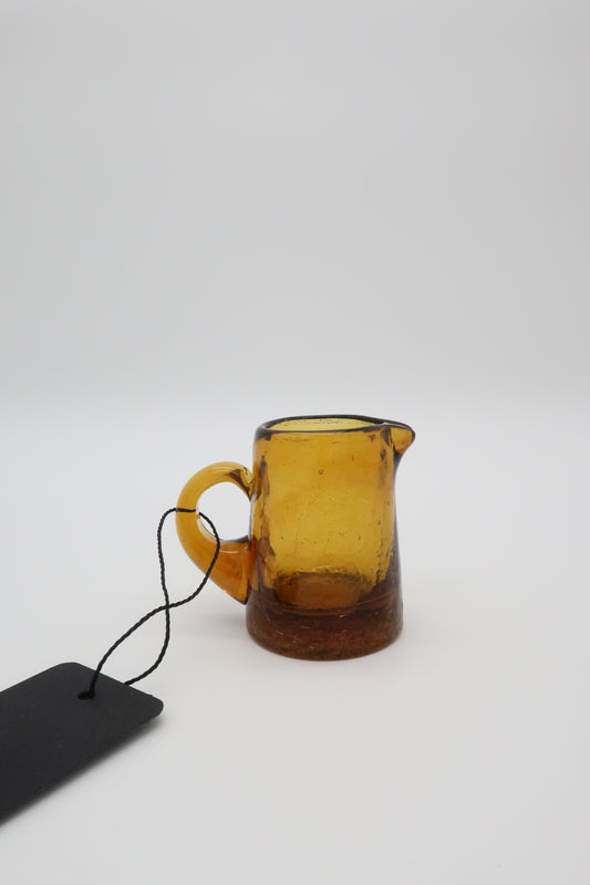 Amber Crackle Small Pitcher