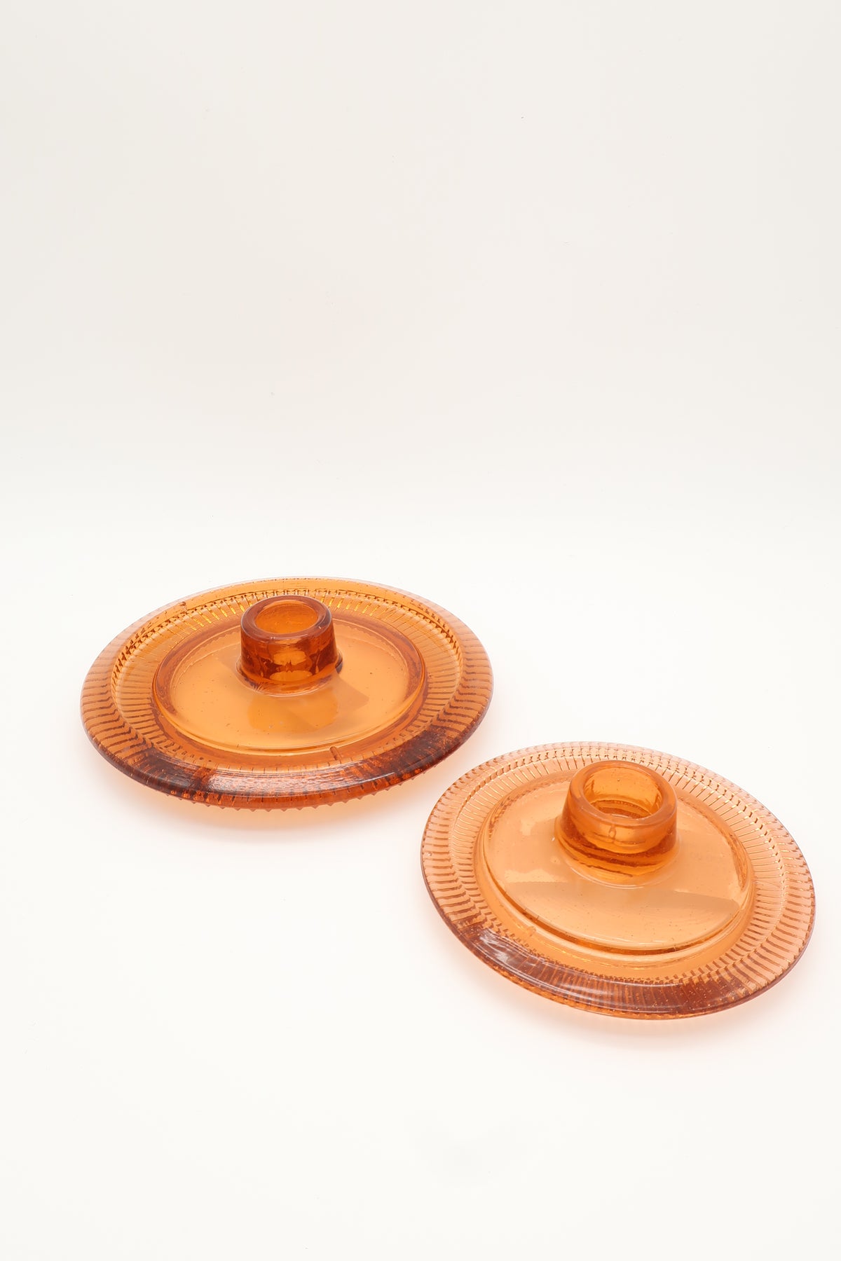 L.E. Smith Peachy Pink Candle Holder