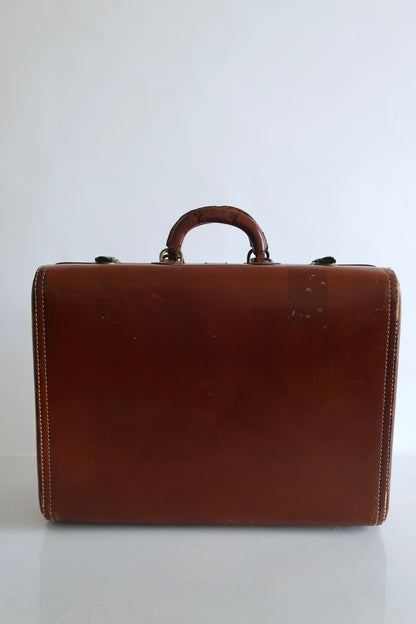 Hartmann Luxury Brown Leather Suitcase