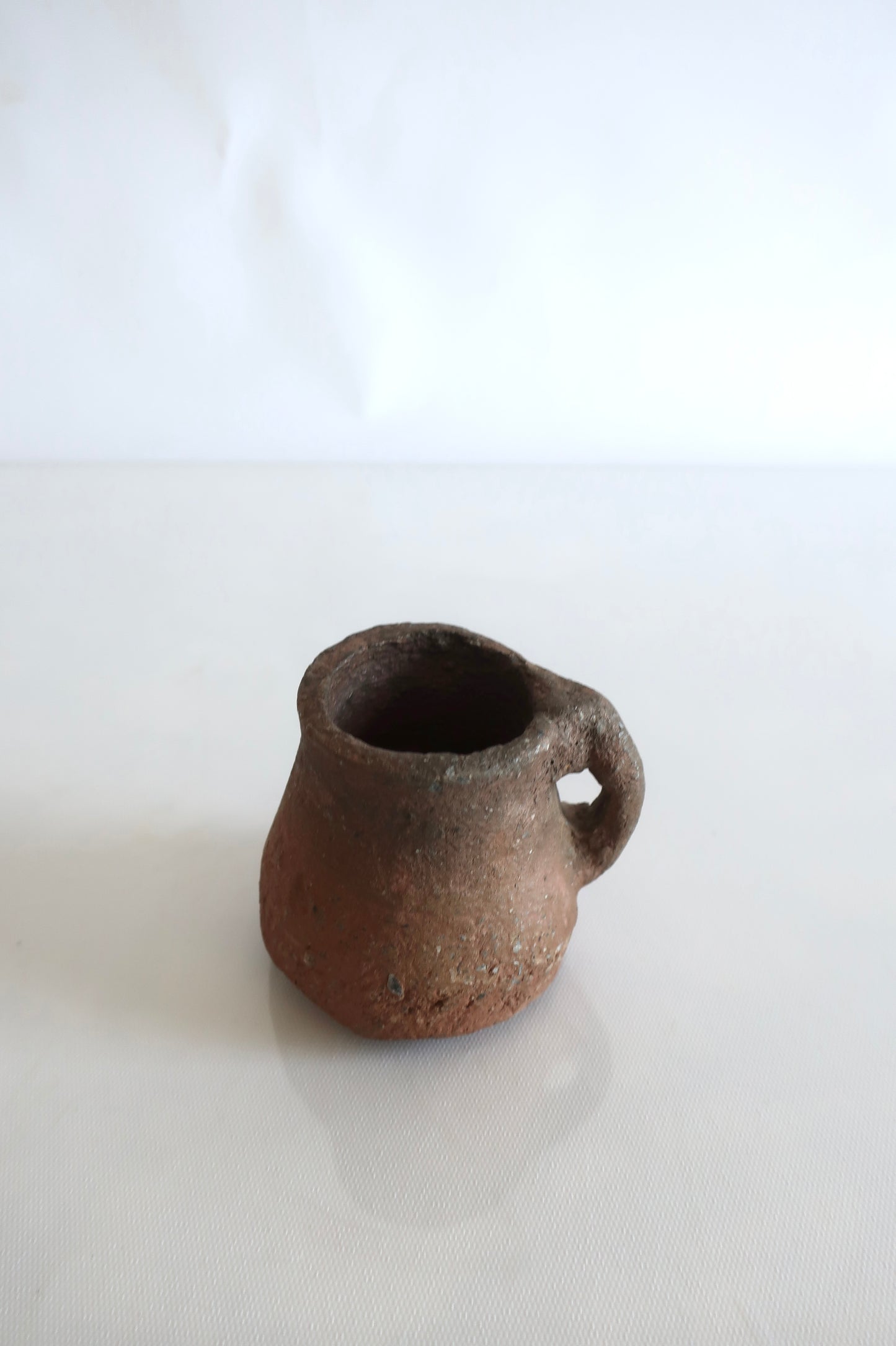 Clay Handled Bud Vase