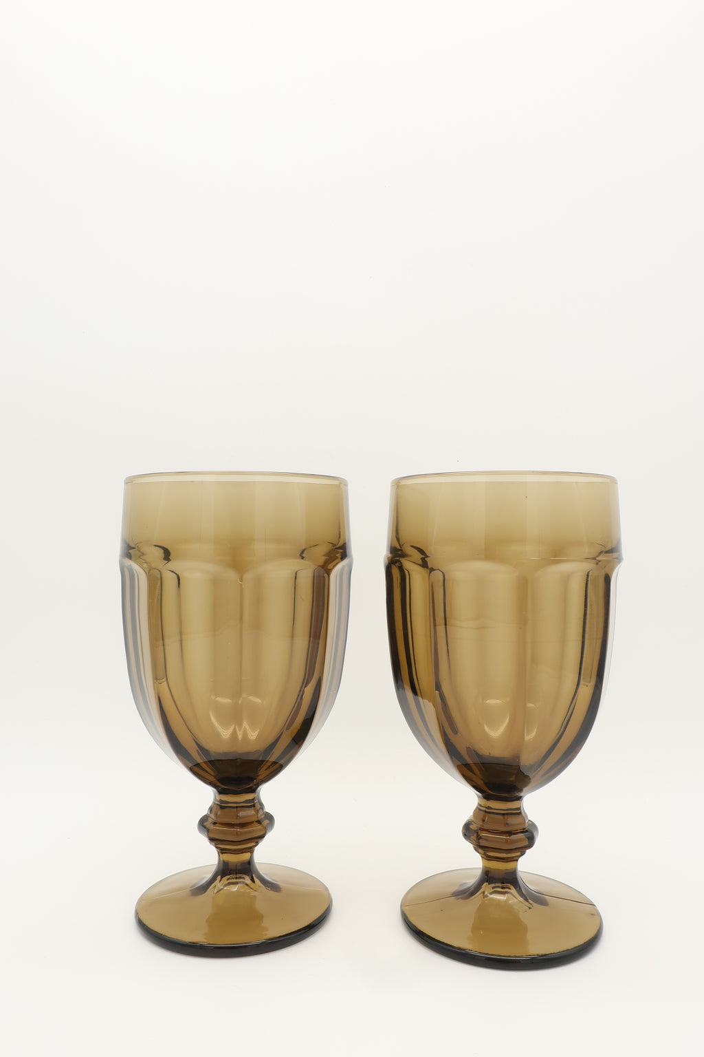 Libbey Gibralter Brown Goblets Set